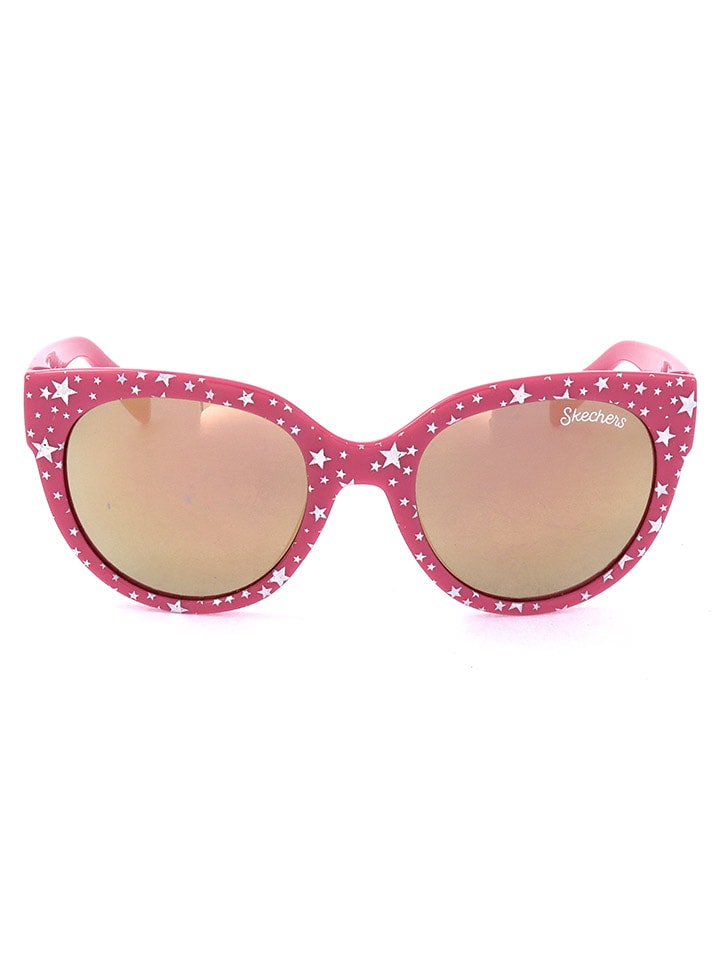 Skechers Dziecięce okulary przeciwsłoneczne w kolorze różowo-białym rozmiar: 47