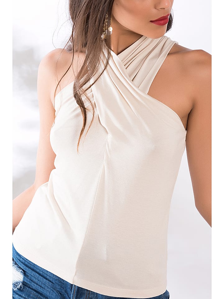 Milan Kiss Top w kolorze kremowym rozmiar: M