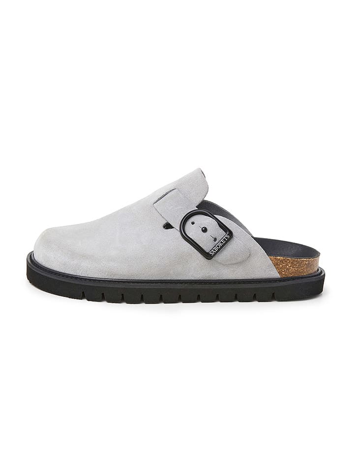 SABOKETS Skórzane chodaki w kolorze szarym rozmiar: 42