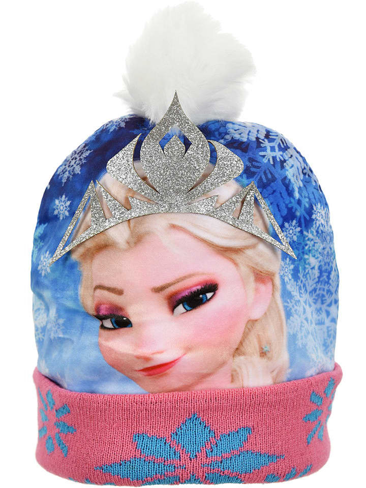 Disney Frozen Czapka "Kraina Lodu" w kolorze niebiesko-jasnoróżowym rozmiar: 54 cm