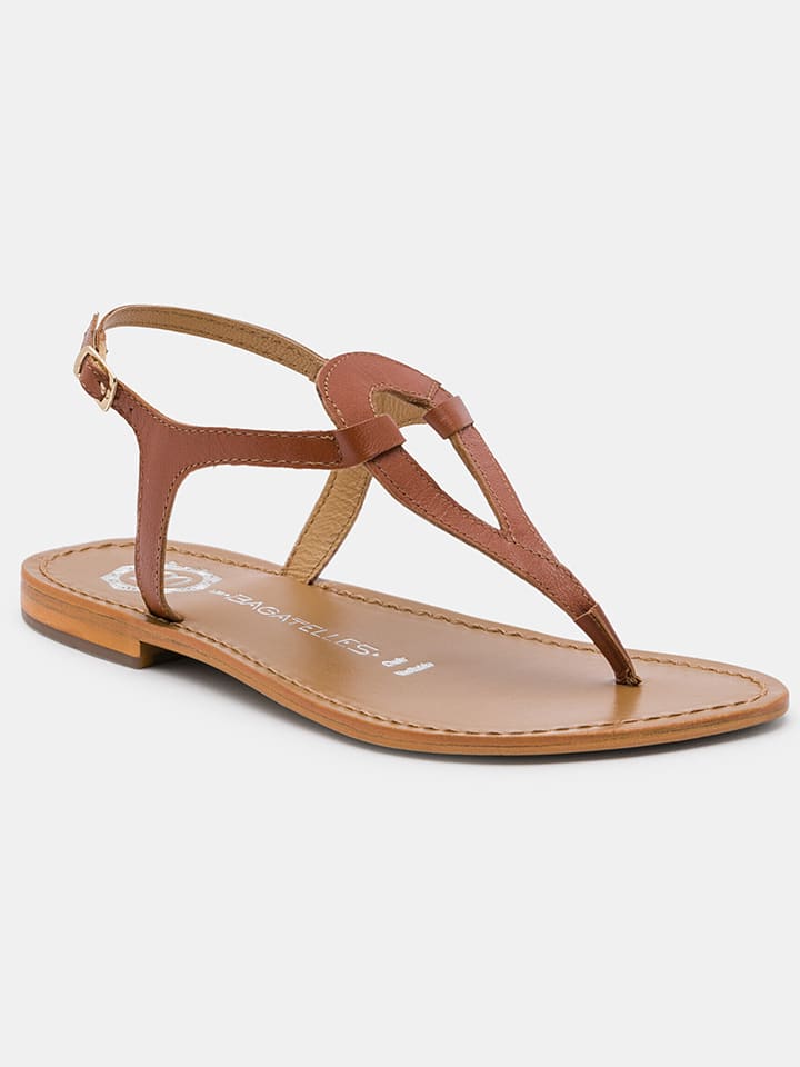 Les BAGATELLES Skórzane sandały "Malabia" w kolorze jasnobrązowym rozmiar: 36