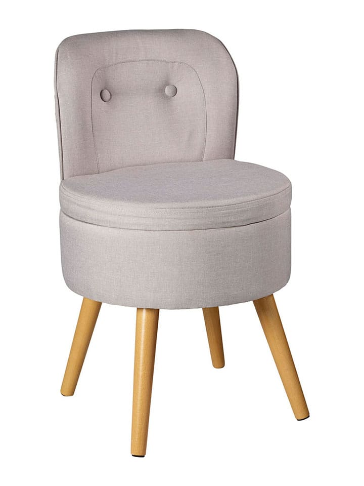 Echtwerk Hocker "Vince" w kolorze szarym ze schowkiem - wys. 71 x Ø 42 cm rozmiar: onesize