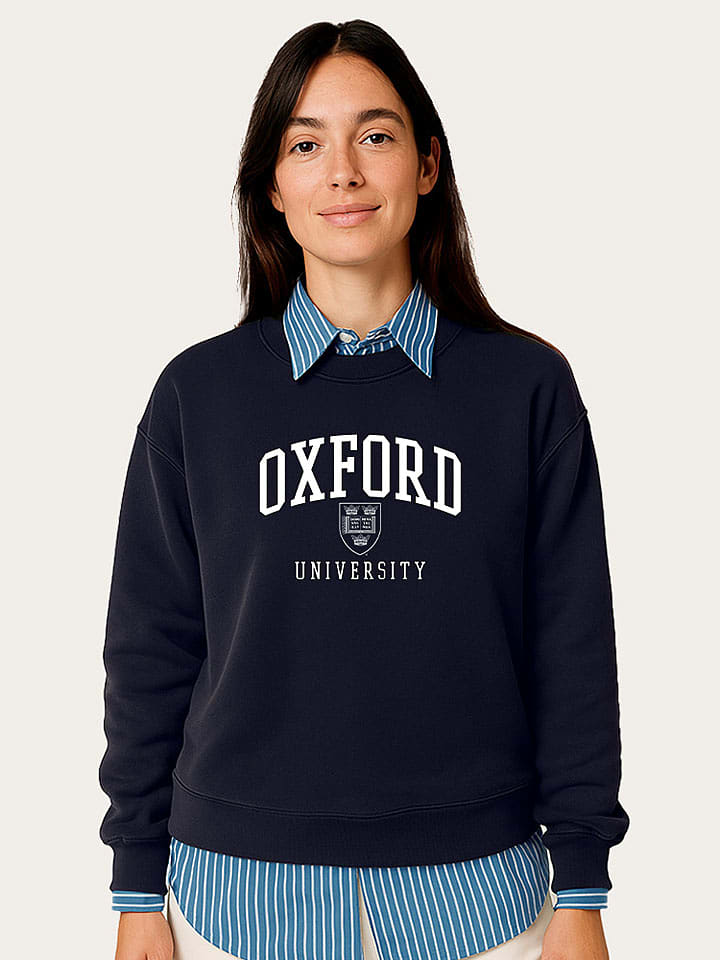 WOOOP Bluza "Oxford University" w kolorze granatowym rozmiar: L