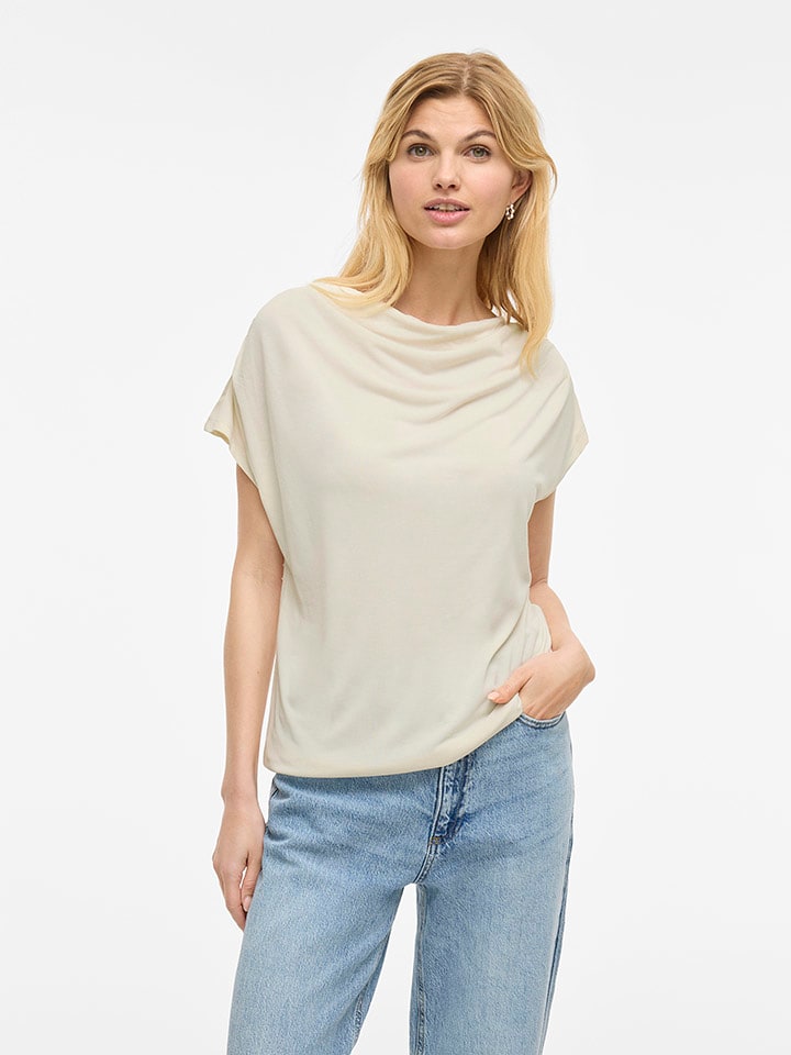 Vila Koszulka w kolorze kremowym rozmiar: S