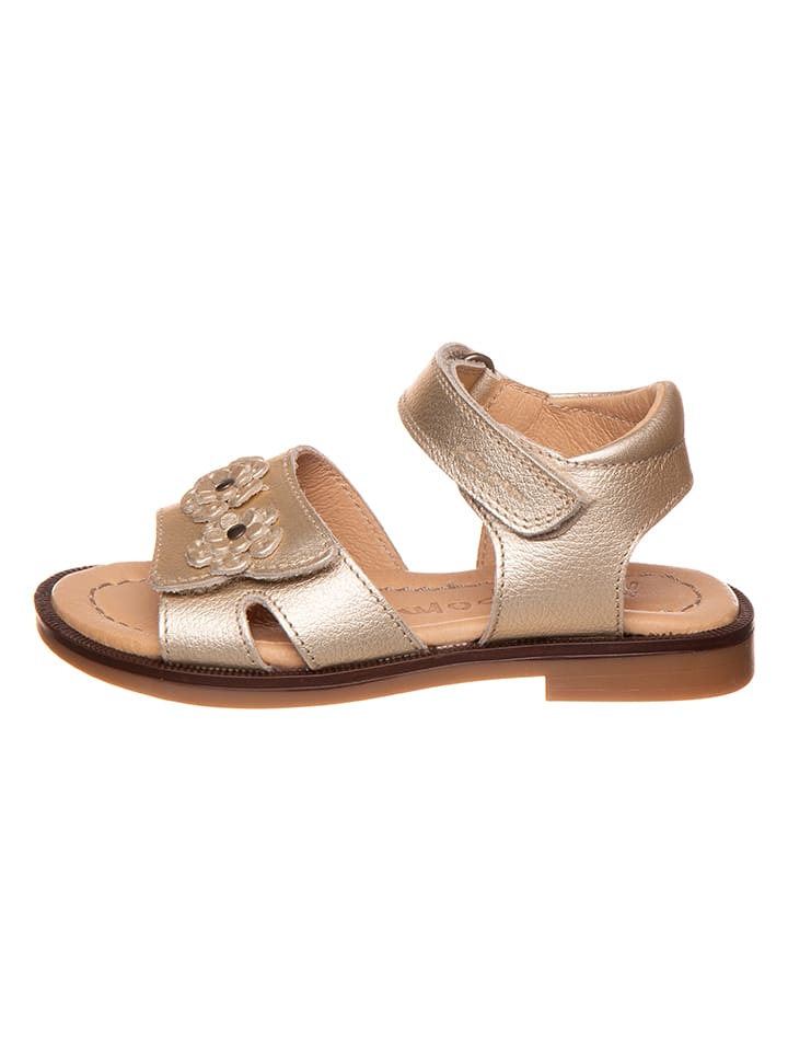 POM POM Skórzane sandały w kolorze złotym rozmiar: 29