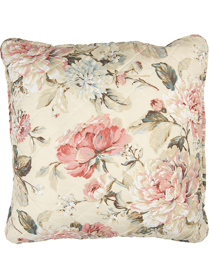 Clayre & Eef Poszewka w kolorze beżowo-jasnoróżowym na poduszkę - 50 x 50 cm rozmiar: onesize