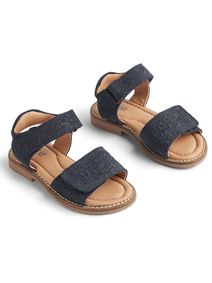 Wheat Skórzane sandały w kolorze granatowym rozmiar: 28