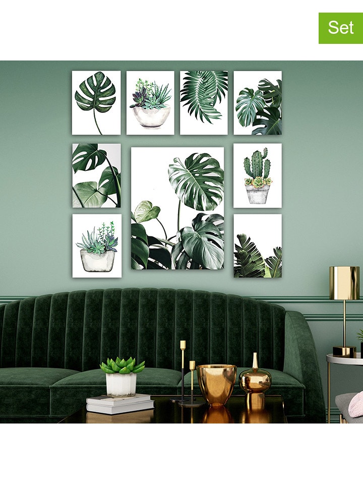 wall addiction Druki artystyczne (9 szt.) na drewnie rozmiar: onesize