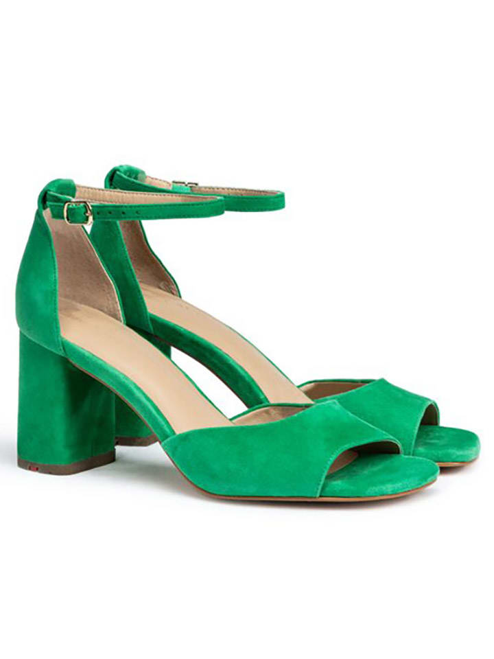 LLOYD Skórzane sandały w kolorze zielonym rozmiar: 40