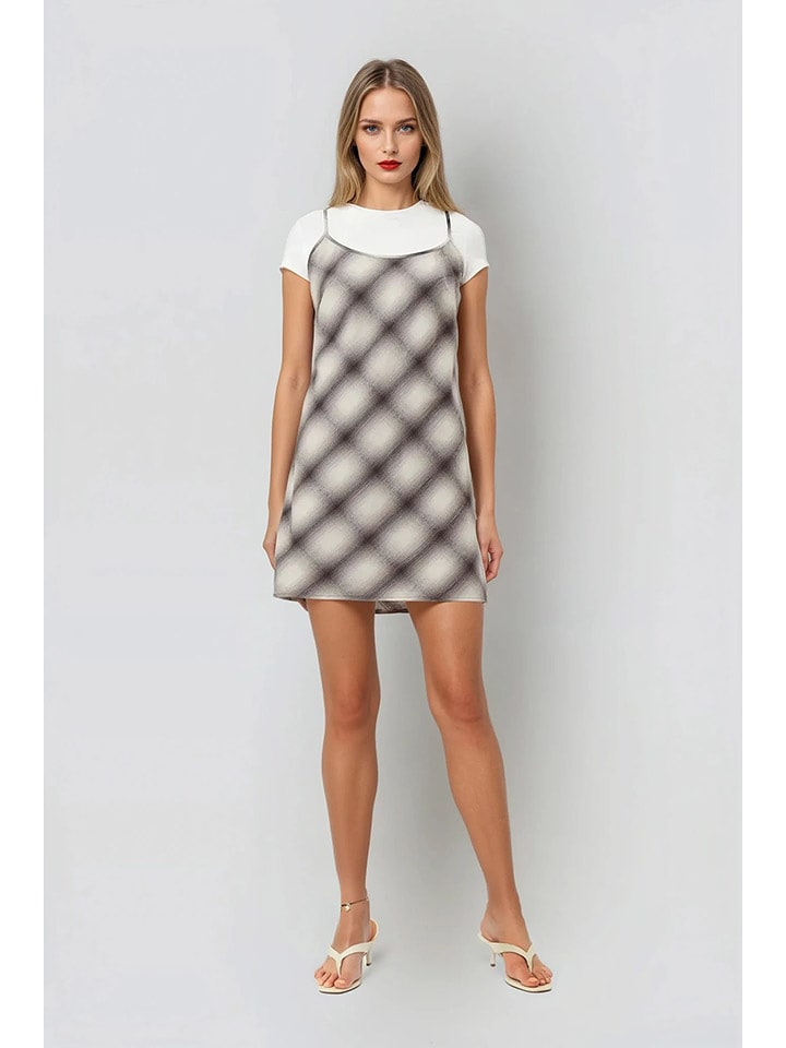 Weekday Sukienka w kolorze kremowo-brązowym rozmiar: 34