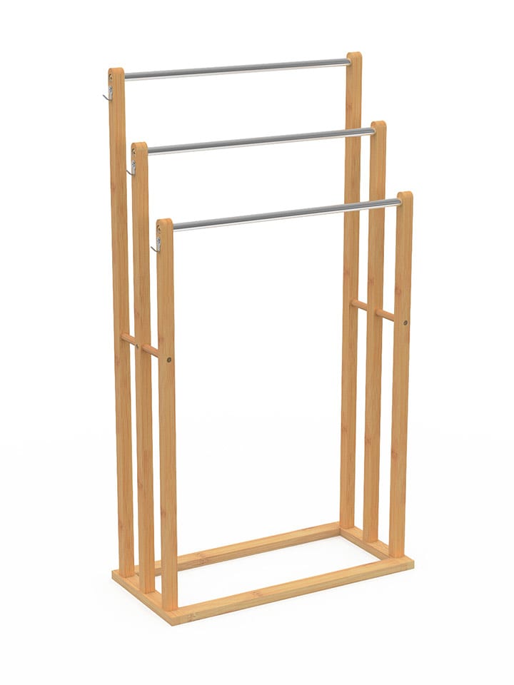 IDOMYA Essentials Wieszak w kolorze jasnobrązowym na ręczniki - 45 x 82 x 21 cm rozmiar: onesize