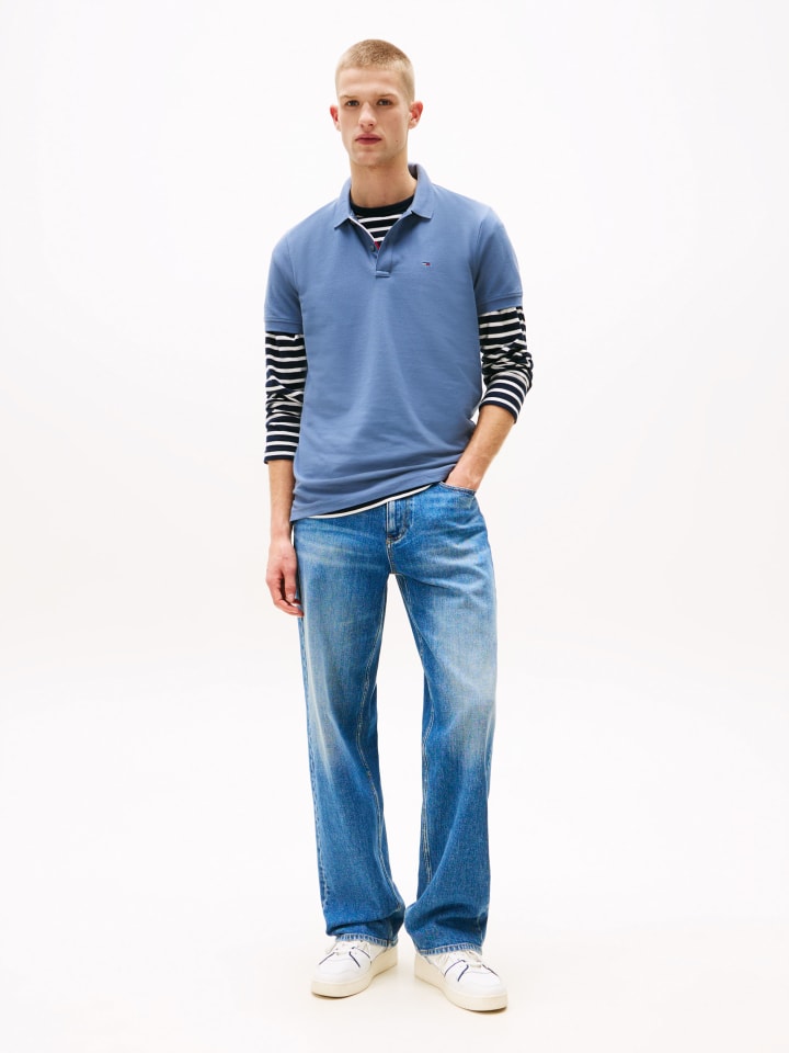 TOMMY JEANS Koszulka polo w kolorze błękitnym rozmiar: L