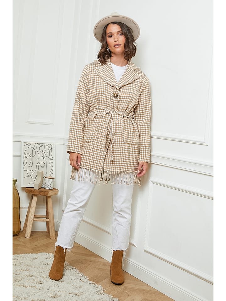 Curvy Lady Płaszcz przejściowy w kolorze beżowym rozmiar: 48/50