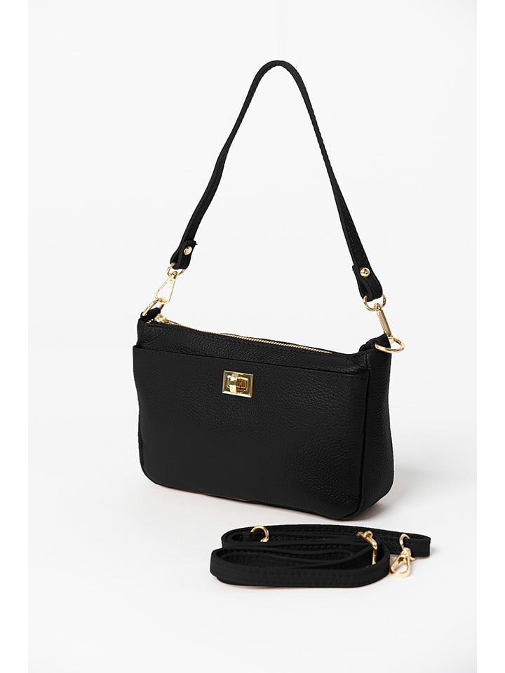 Anna Morellini Skórzana torebka "Taidea" w kolorze czarnym - 23 x 15 x 7 cm rozmiar: onesize