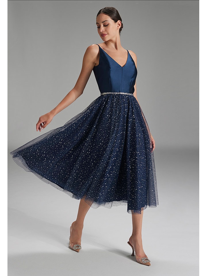 SWING Sukienka w kolorze granatowym rozmiar: 42