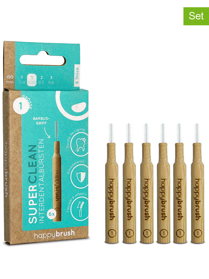 happybrush Patyczki (4 szt.) "SuperClean ISO 3" w kolorze beżowym rozmiar: onesize