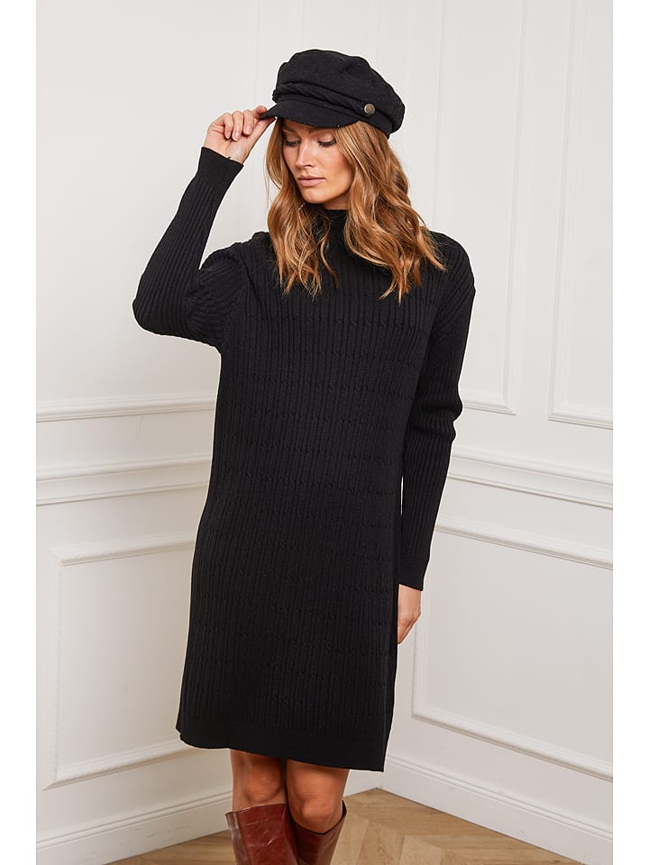 Joséfine Sukienka dzianinowa "Doumbia" w kolorze czarnym rozmiar: XL