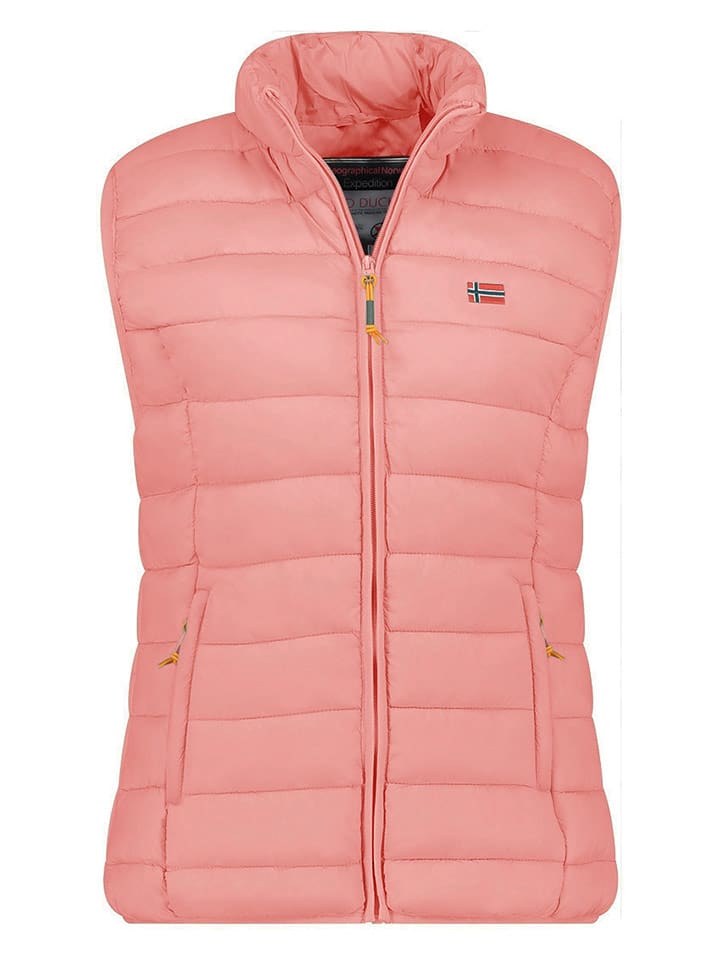 Geographical Norway Kamizelka pikowana "Vatikolor" w kolorze jasnoróżowym rozmiar: M