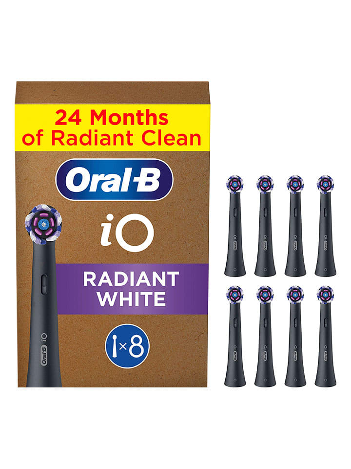Oral-B Wymienne końcówki (8 szt.) "iO Radiant White" w kolorze czarnym rozmiar: onesize