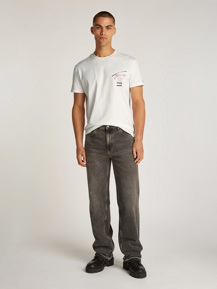 TOMMY JEANS Koszulka w kolorze białym rozmiar: M