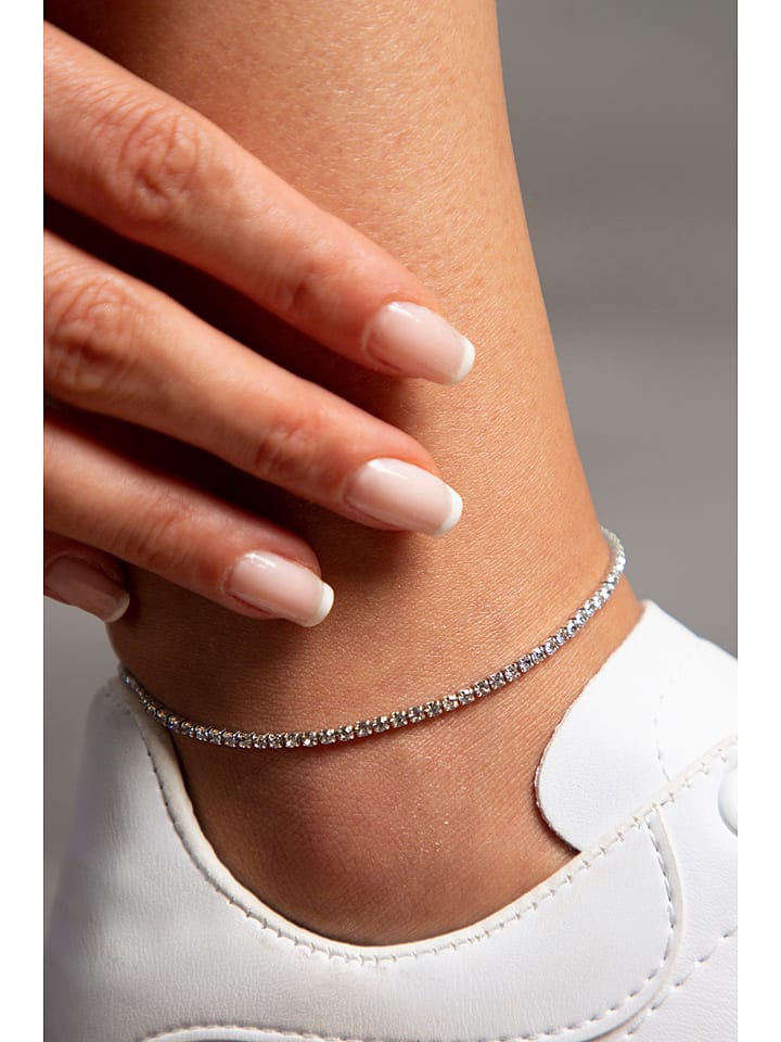 Lodie Silver Bransoletka z cyrkoniami na kostkę rozmiar: onesize