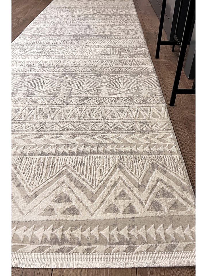 Mioli Dywan "Leo" w kolorze beżowym rozmiar: 120x350 cm