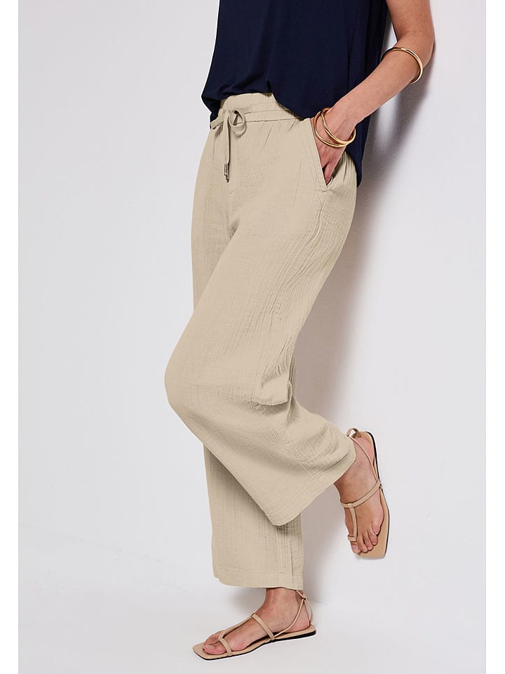 Street One Spodnie w kolorze beżowym rozmiar: W40/L28