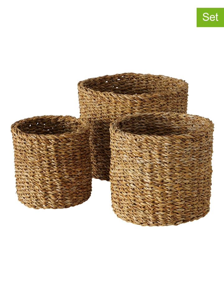 Boltze Kosze (3 szt.) "Sophy" w kolorze jasnobrązowym rozmiar: onesize