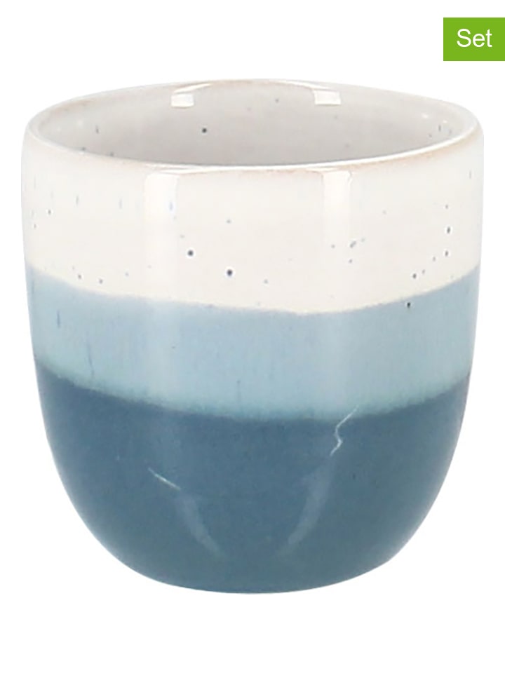 Ogo Living Kubki (6 szt.) "Riga" w kolorze niebeiskim do espresso - 110 ml rozmiar: onesize