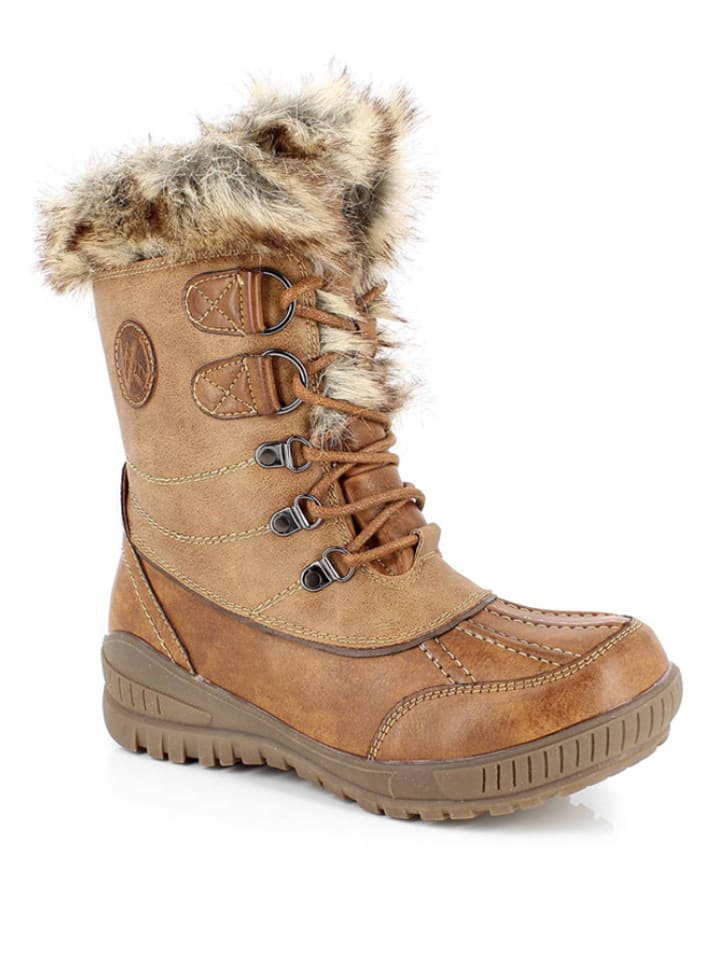 Kimberfeel Kozaki zimowe "Elena" w kolorze jasnobrązowym rozmiar: 38