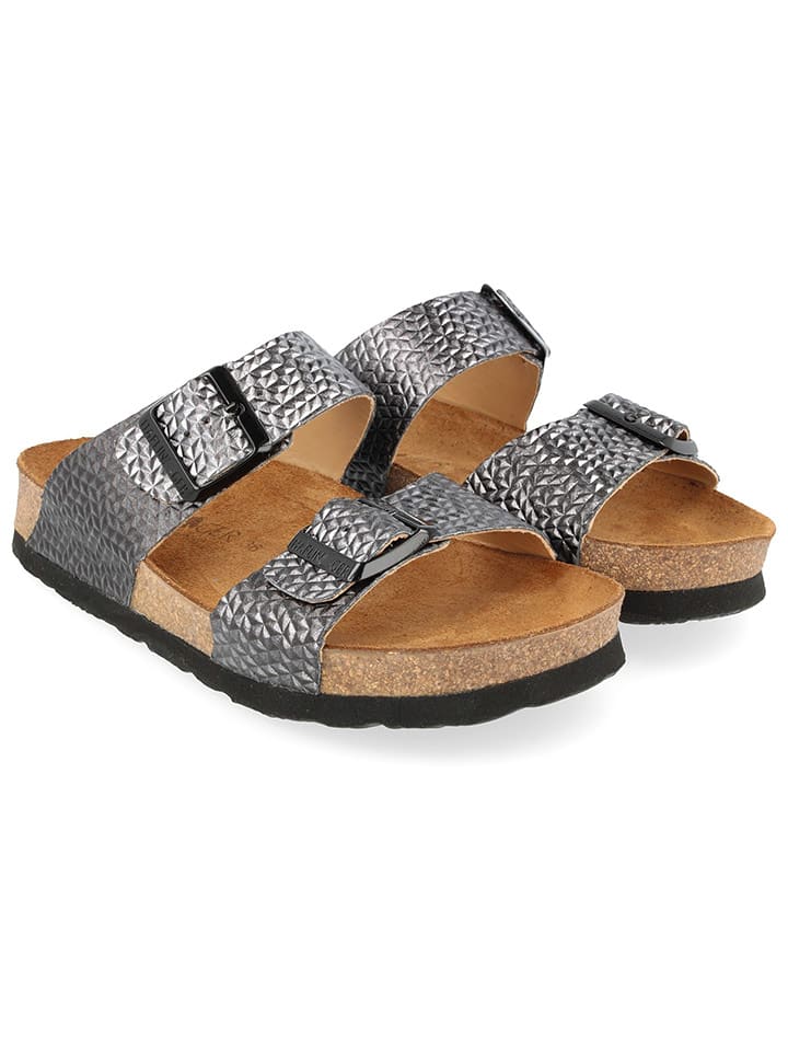 HAFLINGER Skórzane klapki w kolorze czarnym rozmiar: 37