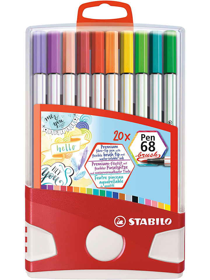 STABILO Mazaki (20 szt.) "Pen68brush Colorparade" rozmiar: onesize