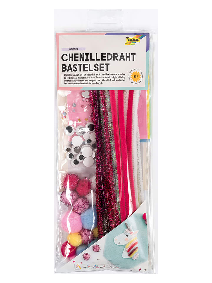folia PAPER 227-częściowy zestaw "Chenilledraht Unicorn" do rękodzieła rozmiar: onesize