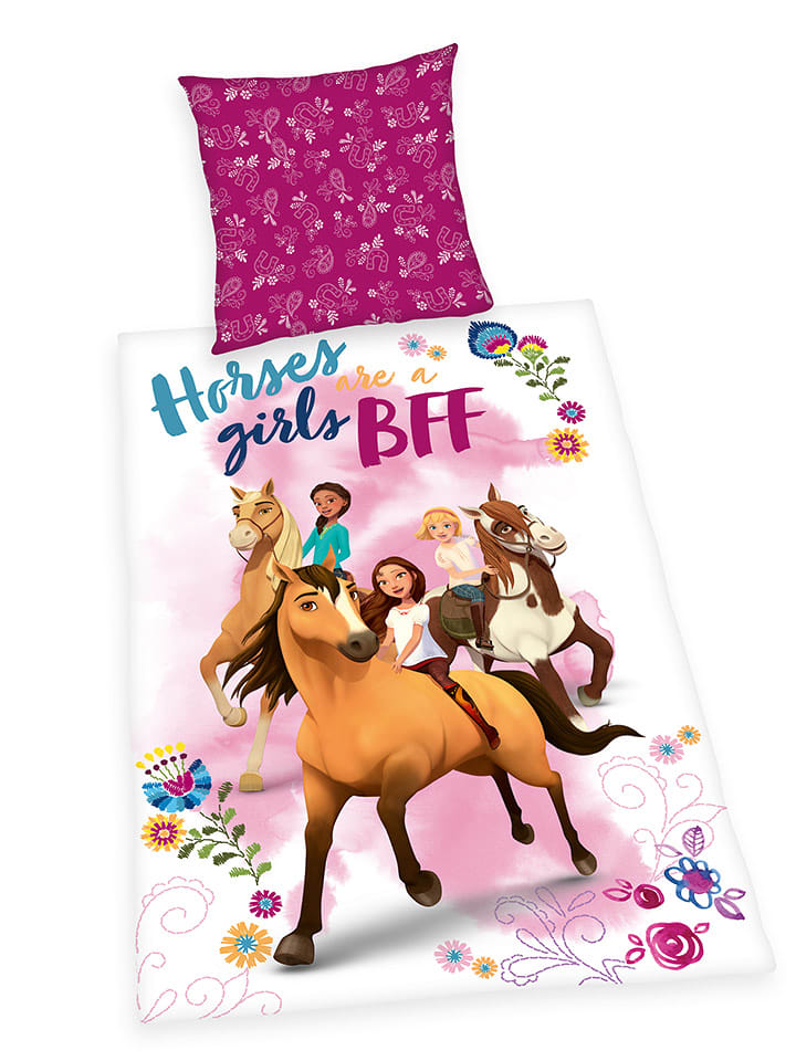 Herding Komplet pościeli renforcé "Spirit" w kolorze różowym rozmiar: 135x200 cm