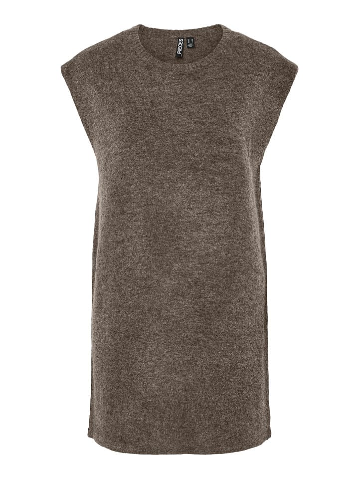 Pieces Sukienka dzianinowa "Pcjiko" w kolorze ciemnobrązowym rozmiar: M