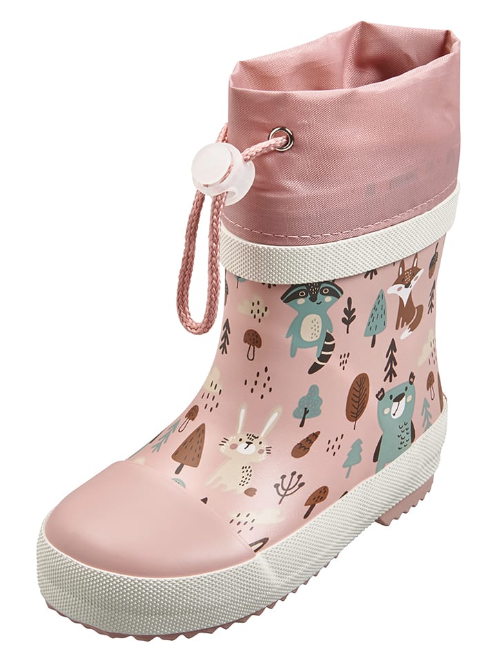 Playshoes Kalosze w kolorze jasnoróżowym ze wzorem rozmiar: 19