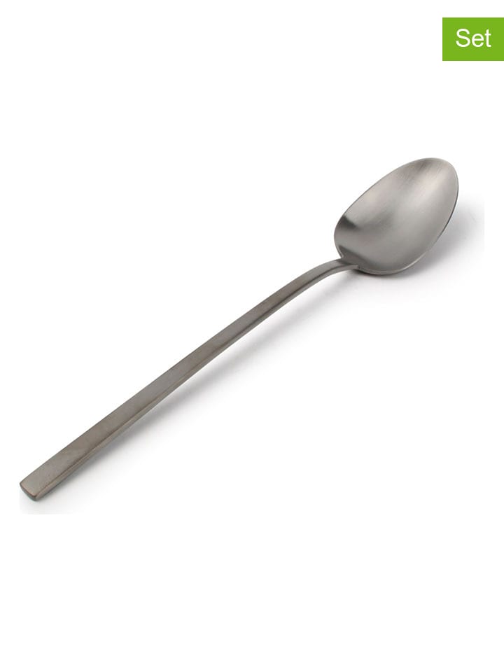 Salt and Pepper Łyżki (6 szt.) "Terno" w kolorze czarnym - wys. 22,5 cm rozmiar: onesize