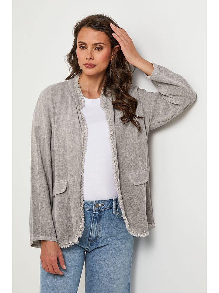 Lin Passion Blezer w kolorze szarym rozmiar: 36/38