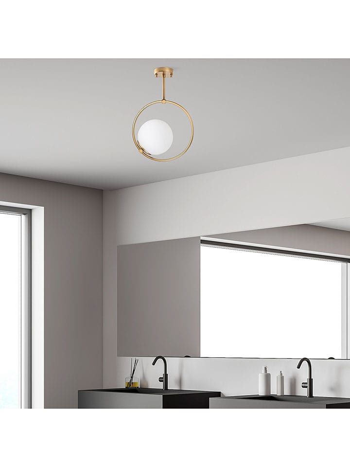 Opviq Lampa sufitowa w kolorze złoto-białym - 26 x 39 cm rozmiar: onesize