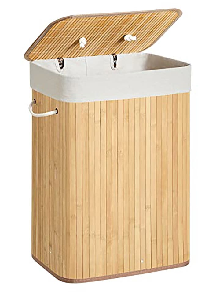 SONGMICS Kosz w kolorze jasnobrązowo-białym na pranie - 40 x 61 x 30 cm rozmiar: onesize