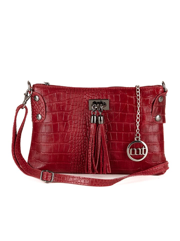 Mia Tomazzi Skórzana torebka "Abano" w kolorze czerwonym - 23 x 16 x 2 cm rozmiar: onesize