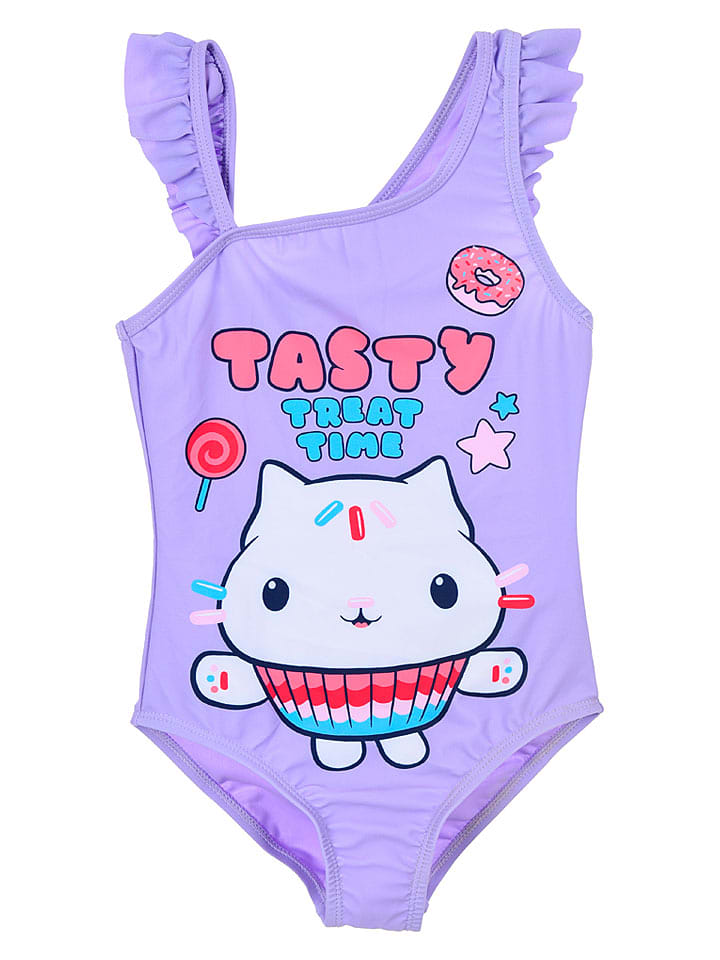 Gabby's Dollhouse Strój kąpielowy "Domek Gabi" w kolorze fioletowym rozmiar: 104