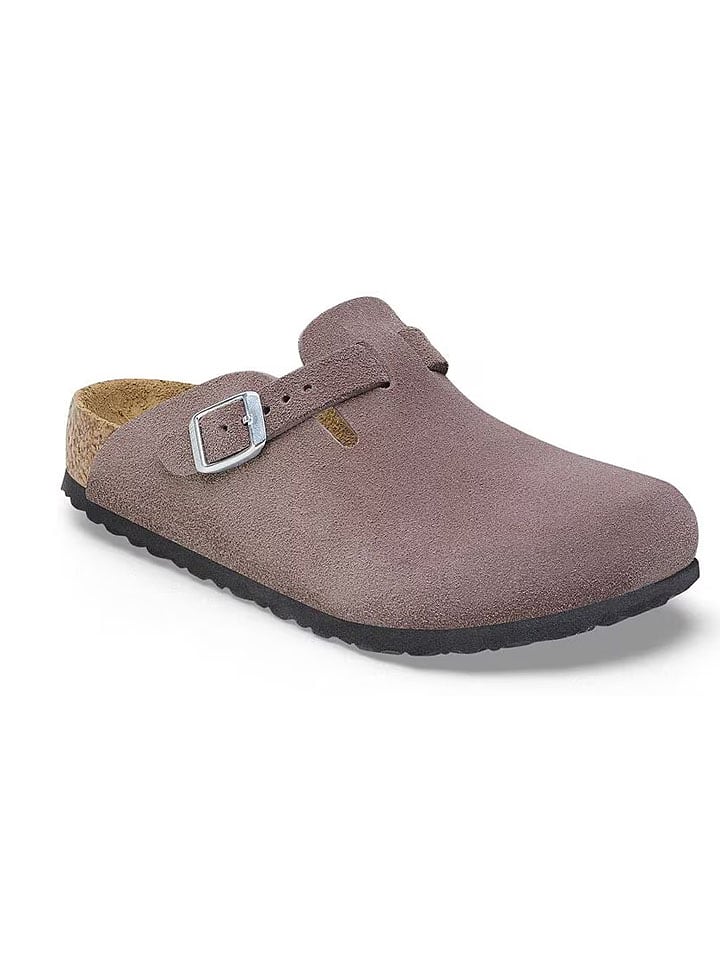 Birkenstock Skórzane chodaki "Boston" w kolorze fioletowym rozmiar: 30
