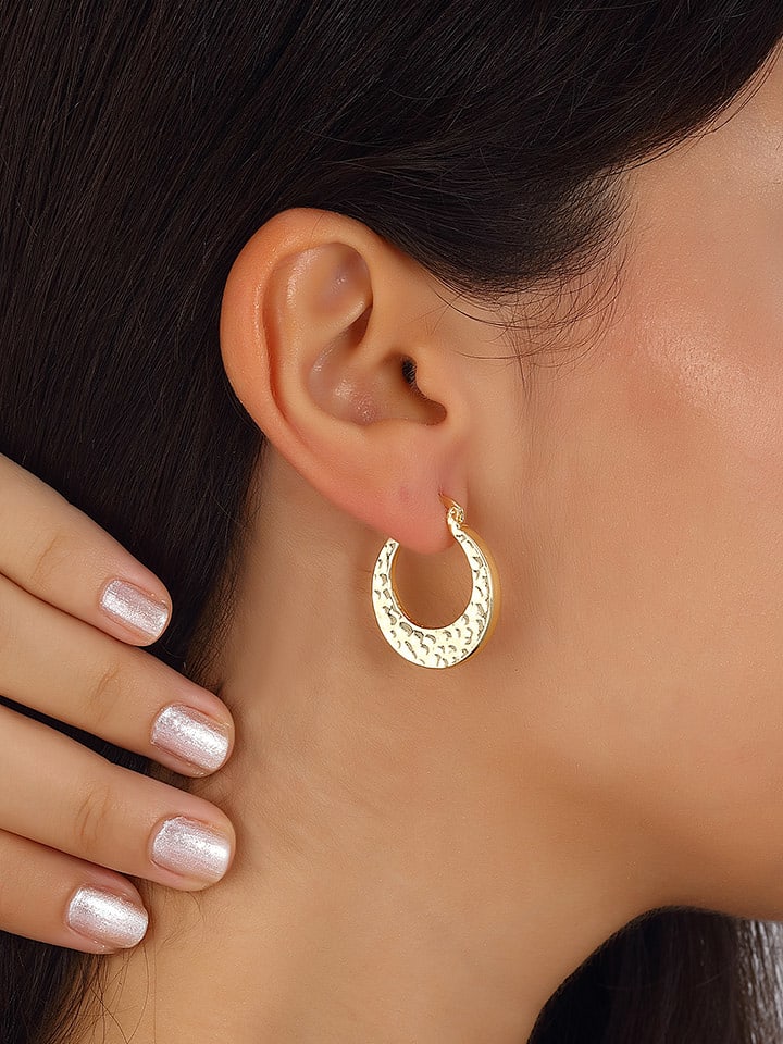 Nakkash Pozłacane kolczyki-kreole rozmiar: onesize