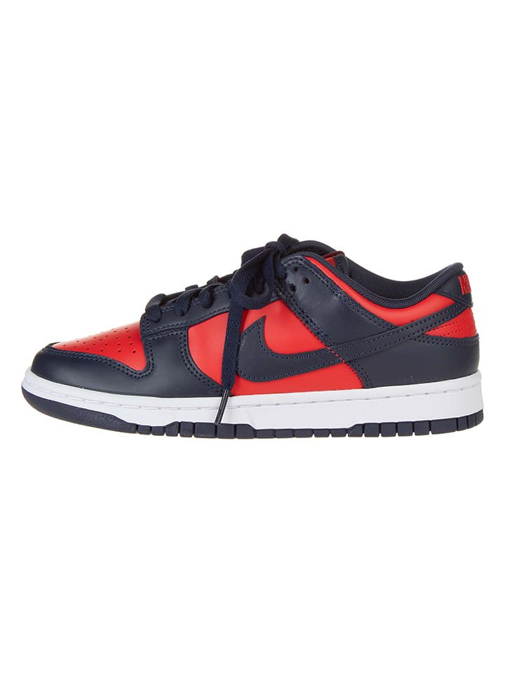 Nike Skórzane sneakersy "Dunk Low Retro SE" w kolorze czerwono-granatowym rozmiar: 38,5