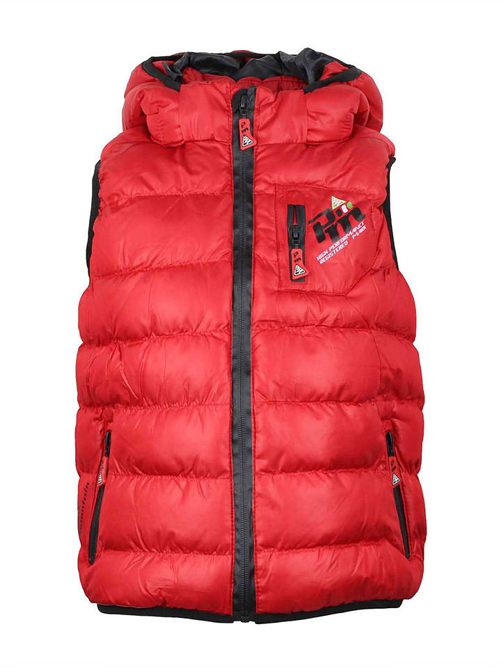 Peak Mountain Kamizelka pikowana "Ecarti" w kolorze czerwono-czarnym rozmiar: 152