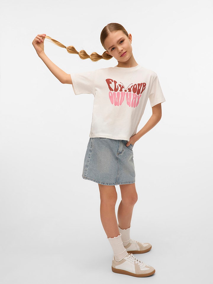 Vero Moda Girl Spódnica dżinsowa "Bling" w kolorze błękitnym rozmiar: 146