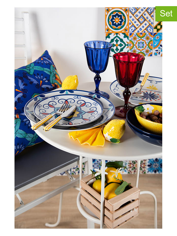 Trendy Kitchen by EXCÉLSA Kieliszki (6 szt.) w kolorze niebieskim - 250 ml rozmiar: onesize