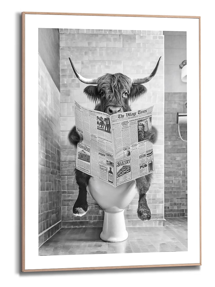 Orangewallz Druk artystyczny "Highland Break" w ramce rozmiar: 50x70 cm