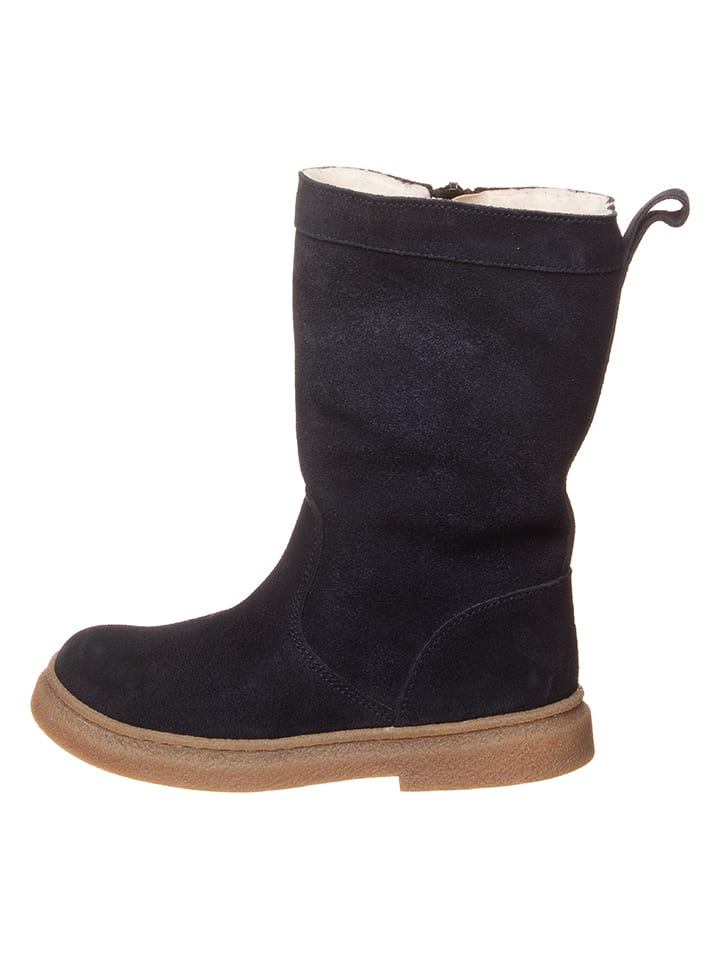 kmins Skórzane kozaki zimowe w kolorze granatowym rozmiar: 29